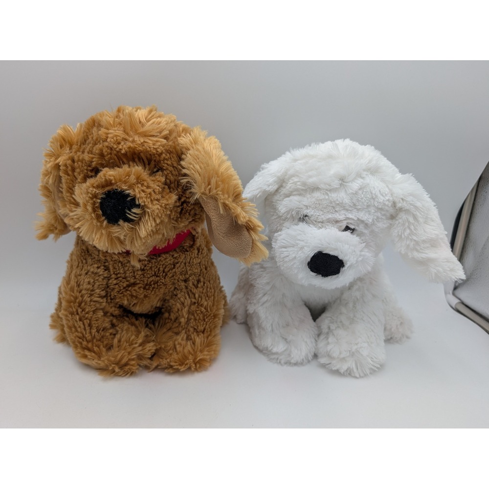 Chrisha Playful Plush Dog Lot Brown White Shaggy Puppy 2004 2007
